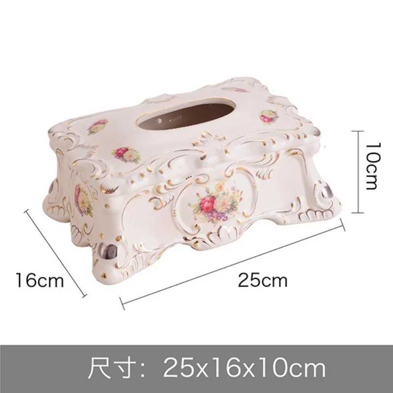 Ceramic Ttissue Box/European Style Floral Pattern Paper Box/Creative Home Napkin Paper Case/Living Room Coffee Table Storage CM251124