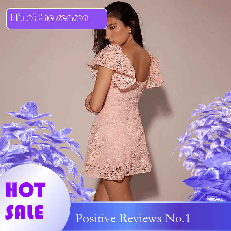 Dongdumaoyi Townlike Waist Wrap A Line Lace Dress Women Strapless Miini Summer Backless Nightclub Sexy Party Dresses