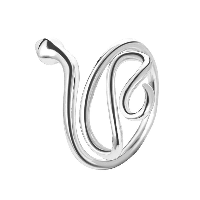 Top source INS style niche design women's fashionable snake shaped opening ring, zodiac fashion ring
