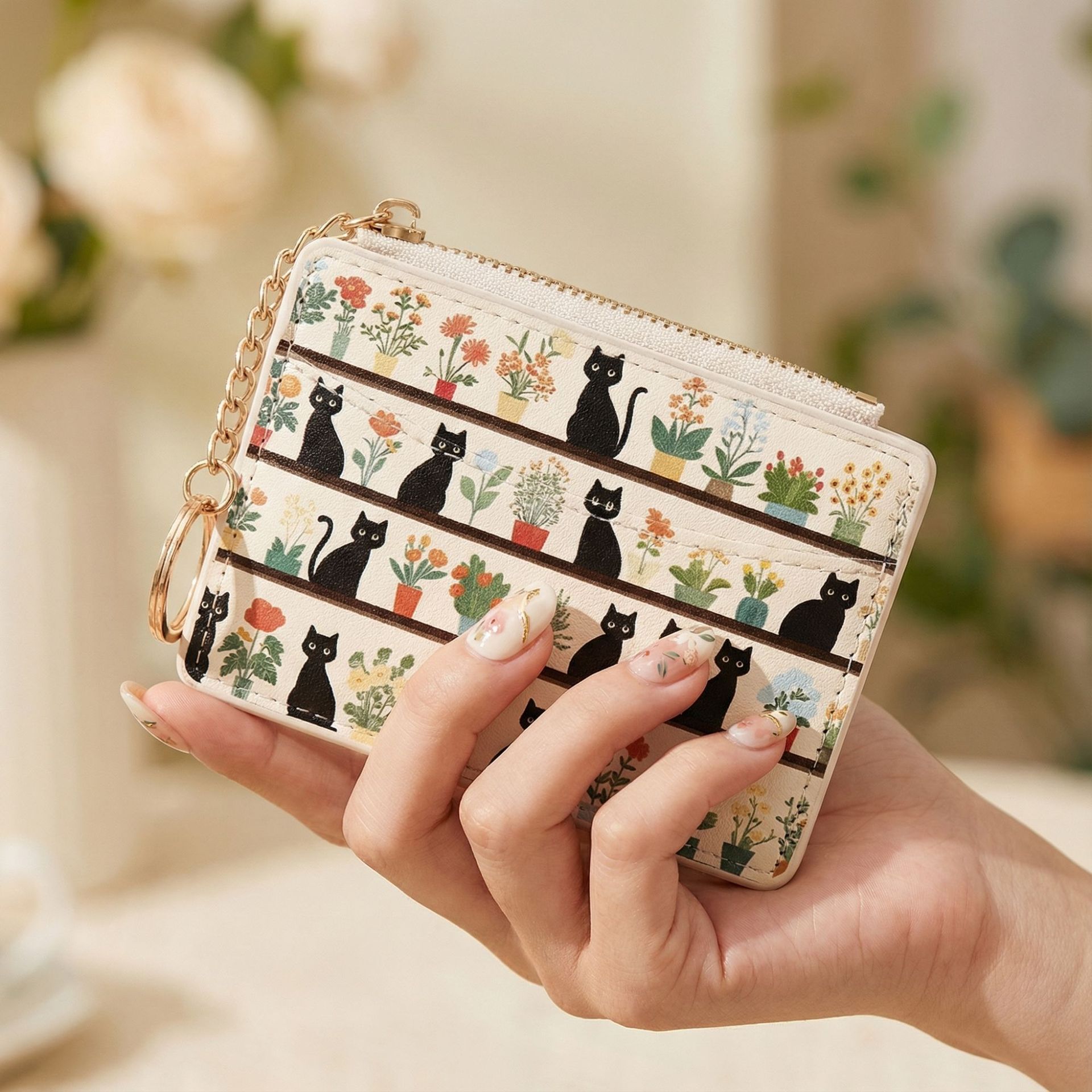Elegant Unisex Fashionable Pocket Organizer for Cards & Coins - Lightweight Everyday Accessory Card Holder Short wallet