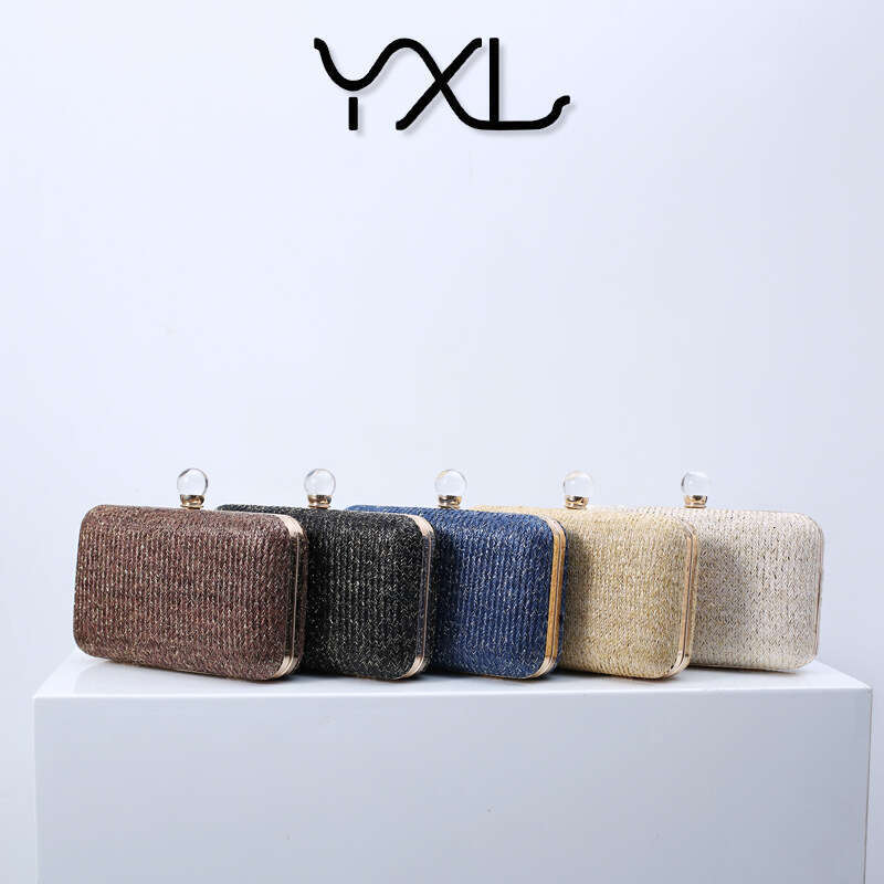 Dinner Bag Creative Summer Grass Woven Fabric Handheld Fashionable Multi Color Versatile Evening Women S Bag Water Wave Pattern KQ