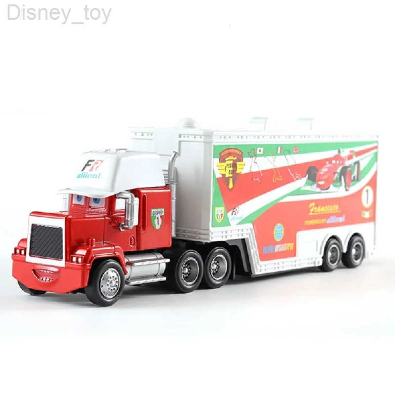 Disney Pixar Cars 2 3 Truck Toys Lightning McQueen Chick Hicks Uncle Mack Plastic Alloy Diecast Trailer Model Children Gift H251124