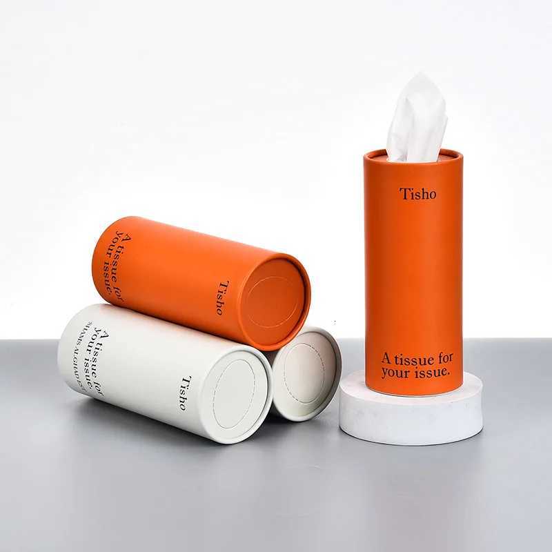 Car tissue tube Solid color tissue tube Original wood pulp Fashion restaurant 4s shop Napkin cylinder paper drawingM251124