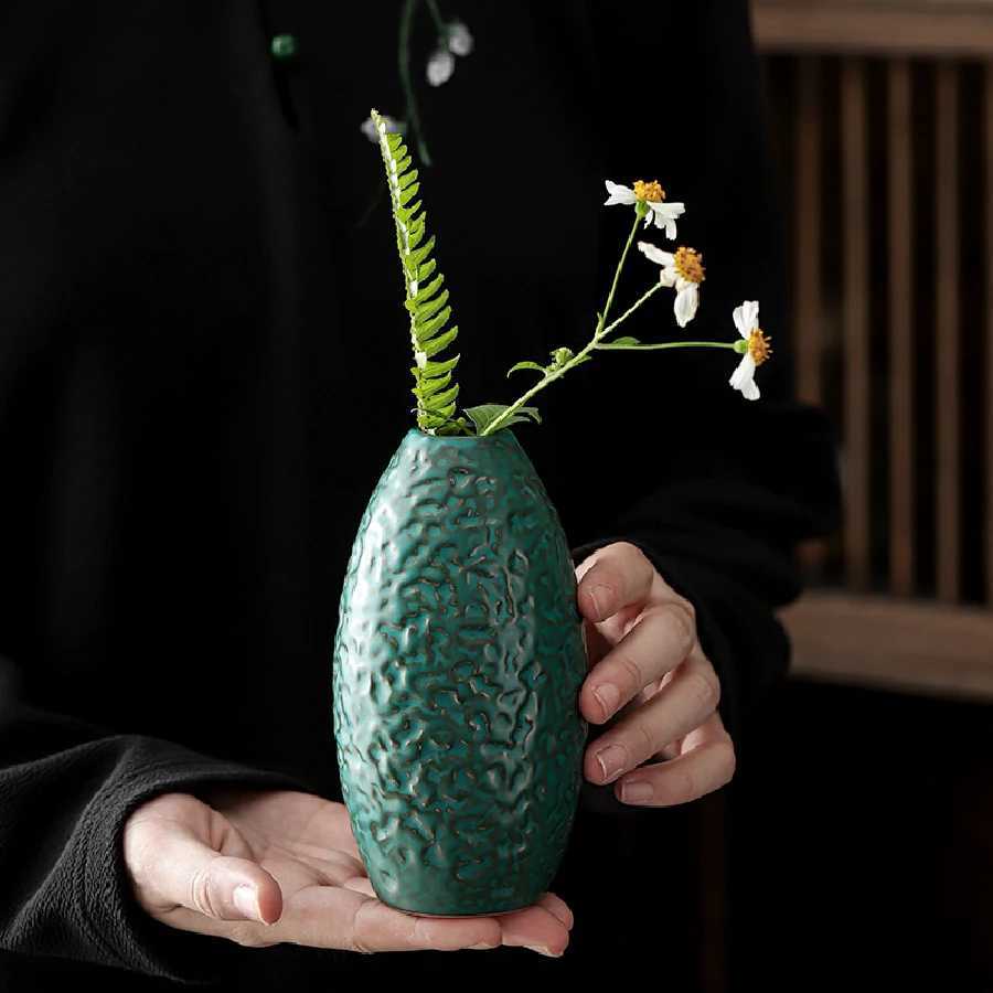 Vintage Vase Hydroponic Green Plant Simulation Flower Desktop Utensils Living Room Office Decoration Ornaments C251124