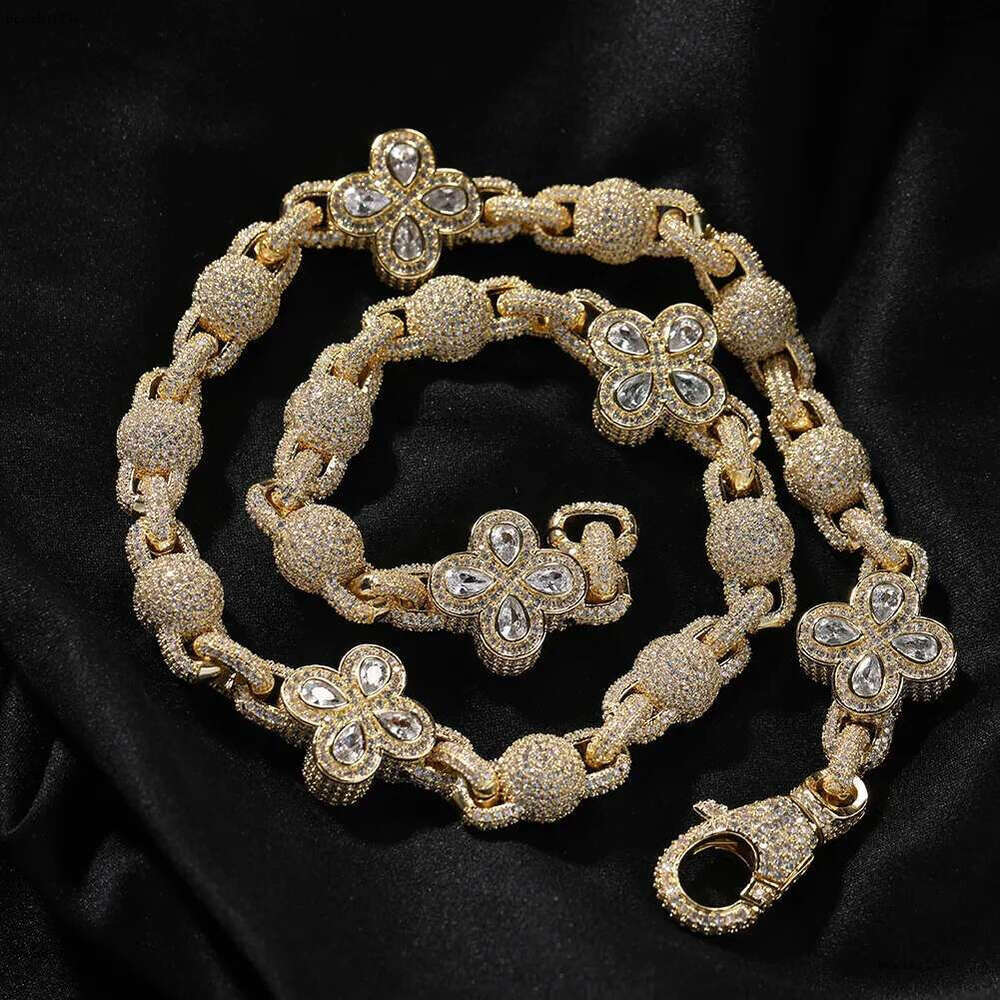 Luxury designer Hip Hop Gold Plated Ice out VVS Moissanite Men's and Women's Necklace Bracelet with FREE shipping
