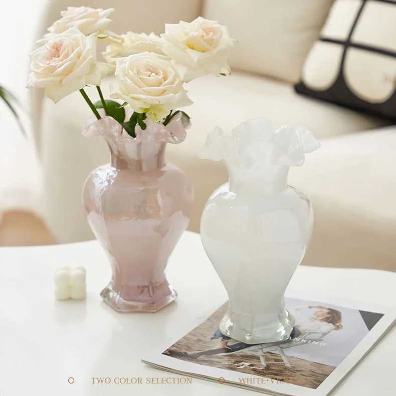 Retro Light Luxury French Vase Decorative Glass Vase Home Creative Ornament C251124