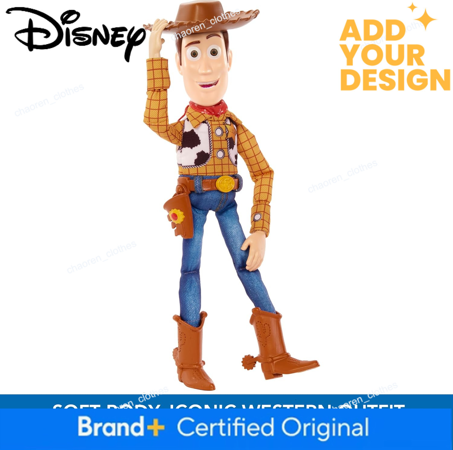 Mattel Disney Pixar Toy Story Talking Woody Action Figure Accessory, Roundup Fun 12-inch Collectible with 30+ Sounds & Phrases