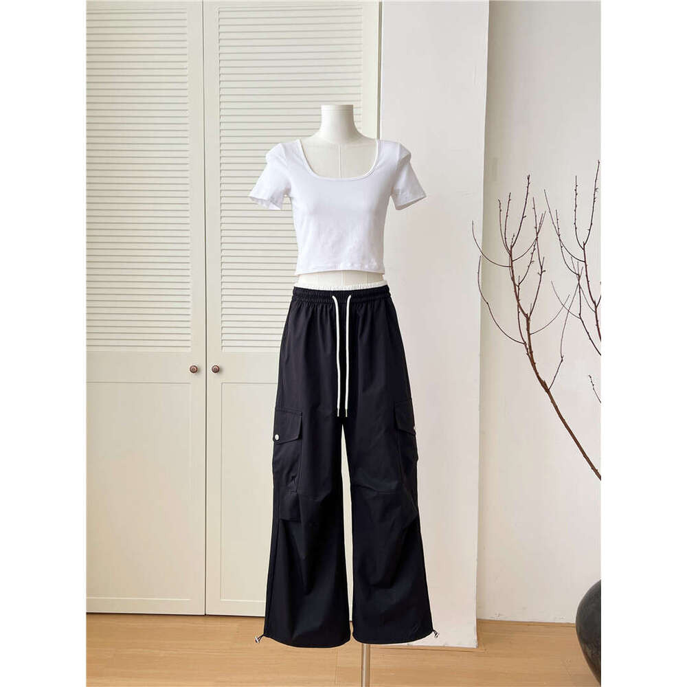 Blue Work Women's Summer Thin American Sport Paratrooper 2025 New Quick Drying Short Casual Pants