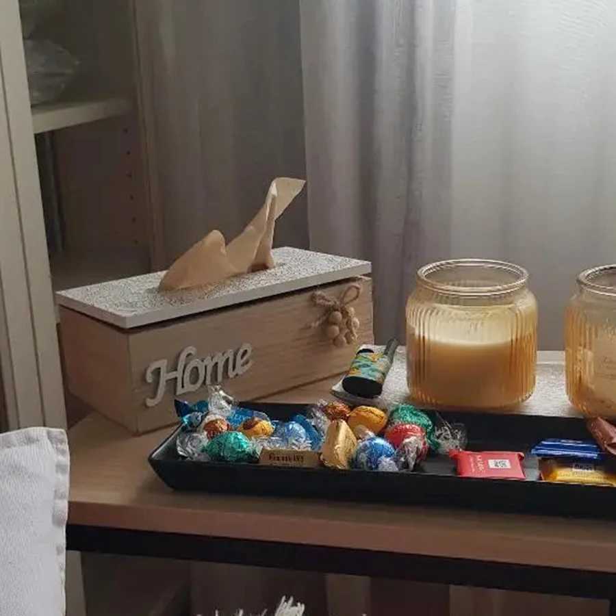 European Wooden Tissue Box Handmade Modern Western Restaurant Paper Boxes Living Room Desktop Napkin Organizer Home DecorationM251124