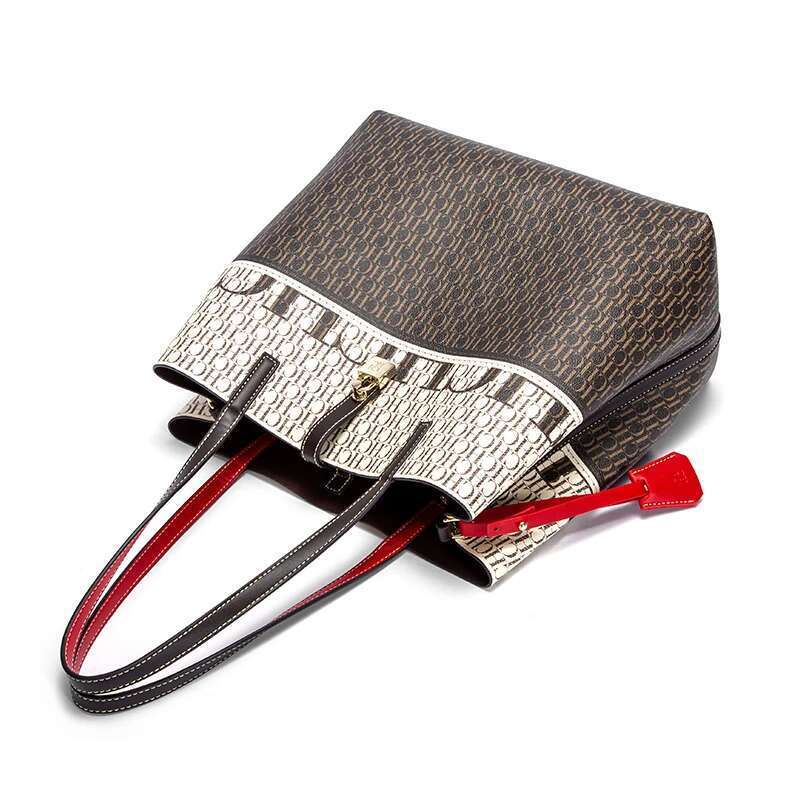Classic New Handbag Large Capacity PVC Material Exquisite Craftsmanship Fashion Elements Women's Shoulder Bag