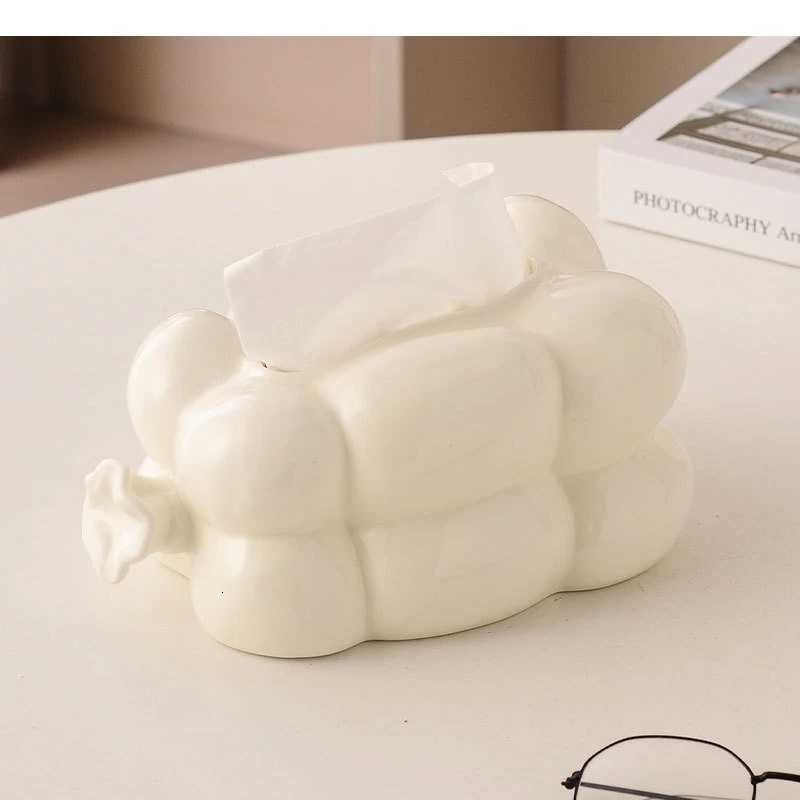 Light Luxury Ceramic Tissue Box Napkin Holder Living Room Desktop Storage Decoration Home Decor ArtM251124