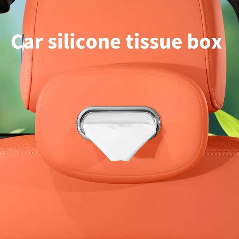 Car mounted silicone tissue box hanging drawer box car interior center console mirror armrest box seat tissue storage boxM251124