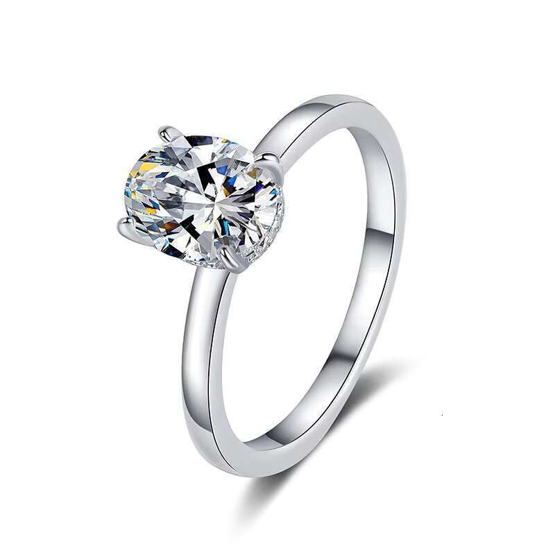PYQ Luxury 925 Sterling Silver VVS1 Pigeon Egg 2ct Moissanite Engagement Rings D Color for Women Great Gift Idea