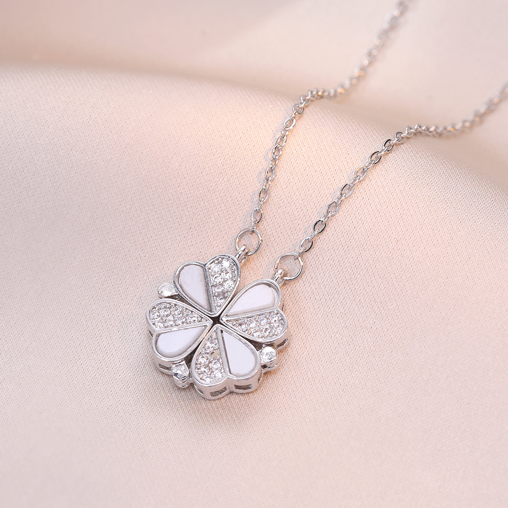 moissanite chain designer necklace designer necklace for woman diamond chain luxury jewelry women mens necklace heart linked to heart Foldable clavicl - view 7