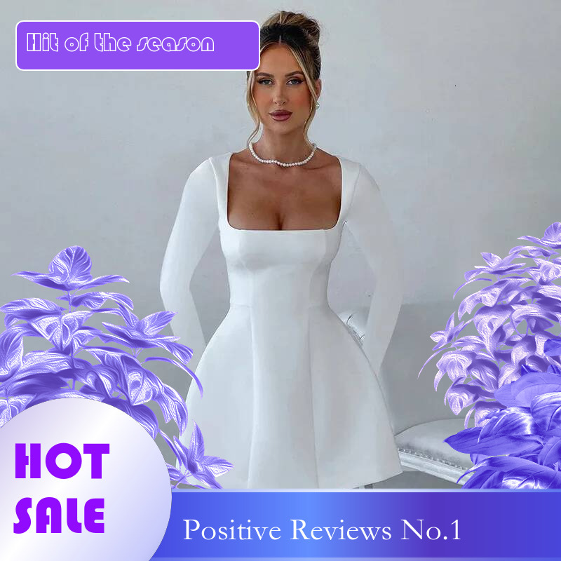 Dongdumaoyi Townlike Elegant Waist Wrap A Line Dress Women Mini Autumn Winter Nightclub Sexy Party Dresses