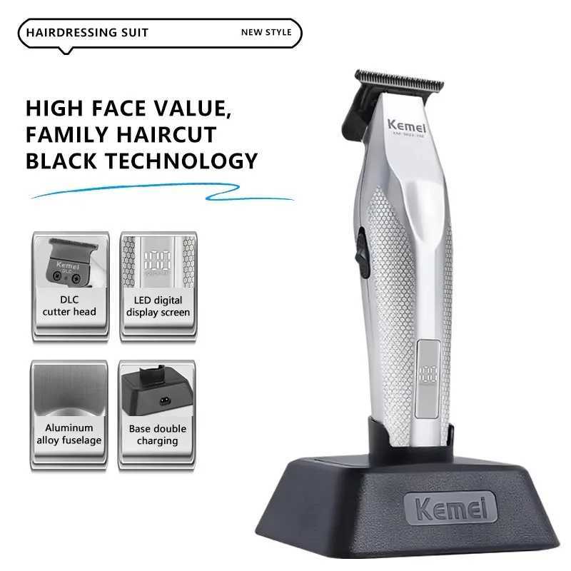 Kemei Hair Trimmer Professional Hair Clipper Electric Haircut Machine Rechargeable Hair Clipper 0 MM Trimmer for Men KM-3023-702 L251124