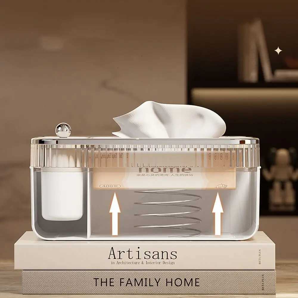 Cute Light Luxury Tissue Box Waterproof Thickened Storage Paper Box Dustproof Large Capacity Cosmetic Organizer BedroomM251124