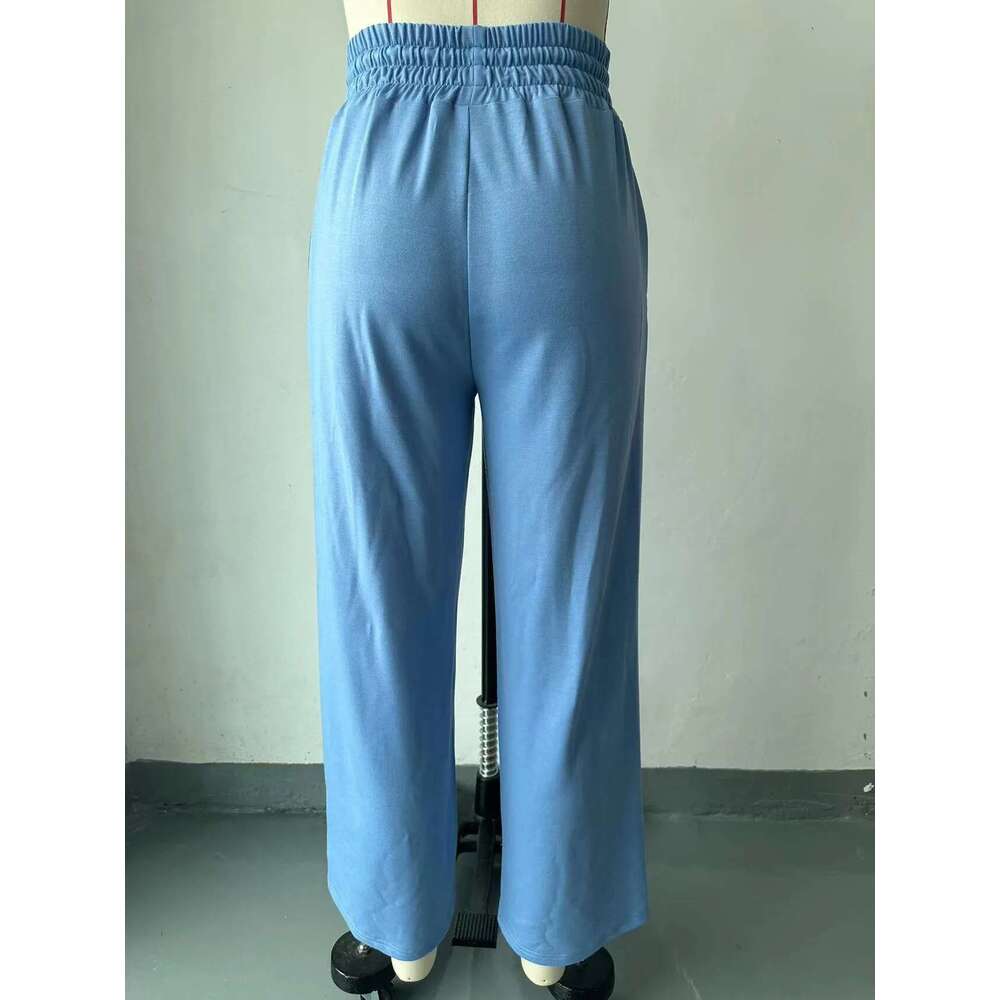 Sports pants for women in autumn 2023, new straight tube loose fitting sanitary wide leg pants, outdoor dance casual pant