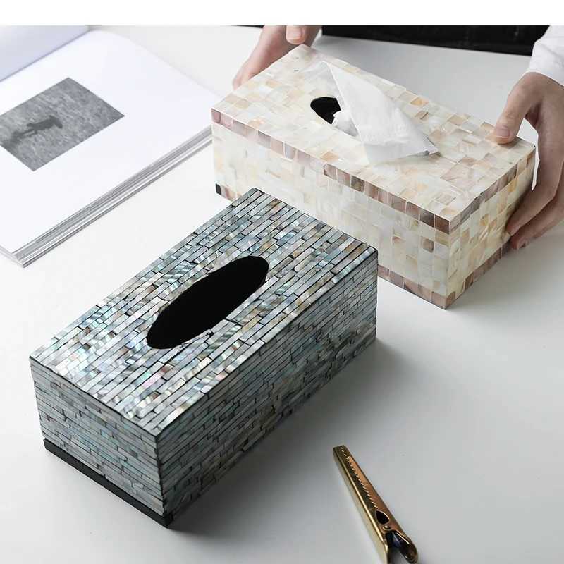 Tissue Box Square Napkin Toilet Paper Storage Boxes Home Desktop Cosmetics Jewelry Containers OrnamentsM251124