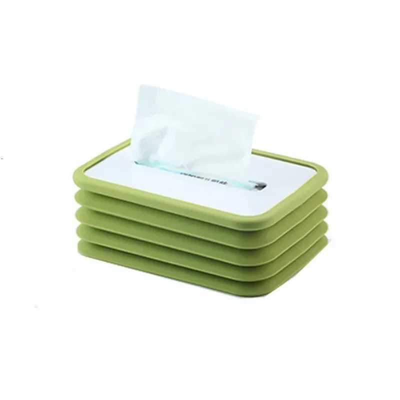 Creative Silicone Folding Lifting Luminous Tissue Box Automatically Presses Down for Home Car Tissue BoxM251124