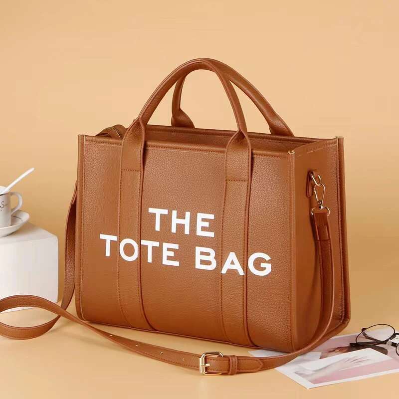 Women's Casual Tote Fashion PU Leather Shoulder Bag, Large Capacity Travel Handbag