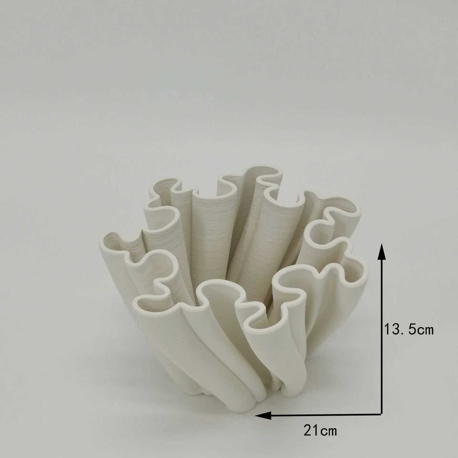 Ceramic 3D Printing Vase Nordic Home Design Luxury Stand for Flowers Vase Ikebana White Table Decor Living Room Decoration Gift C251124