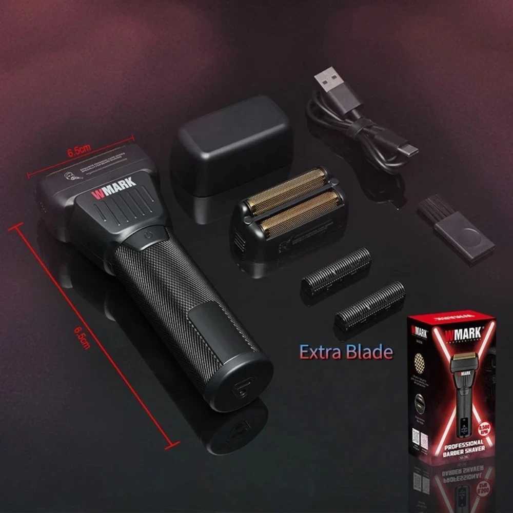 WMARK Shaver Electric Shaver Waterproof Beard Trimmer 9000 RPM Shaving Machine Professional Razor LED Shaver for Men NG-7982 L251124