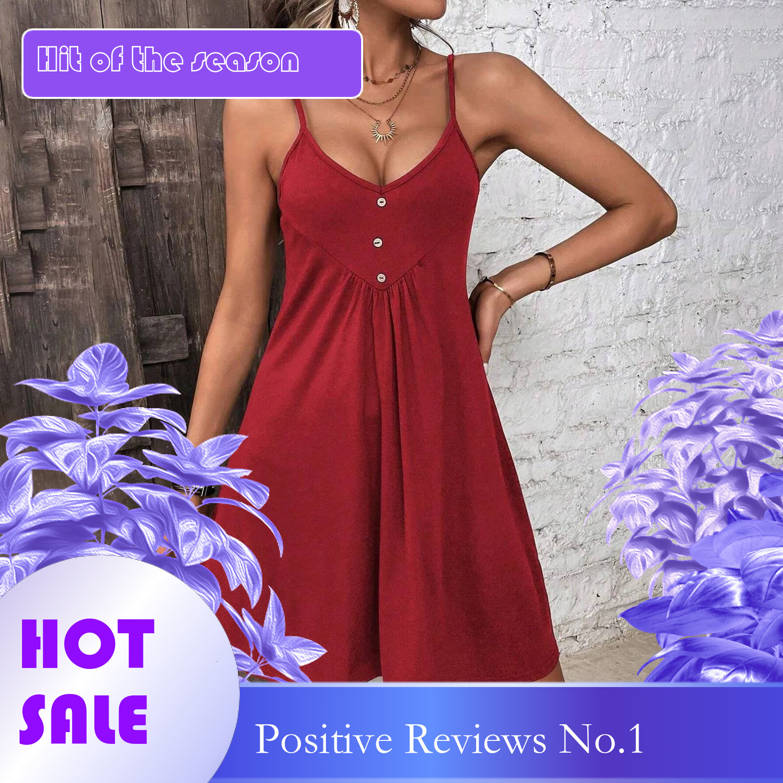 Dongdumaoyi New Summer Women S Suspender Dress Solid Color V Neck Ladies Camisole Button Female Slip Spice Girl