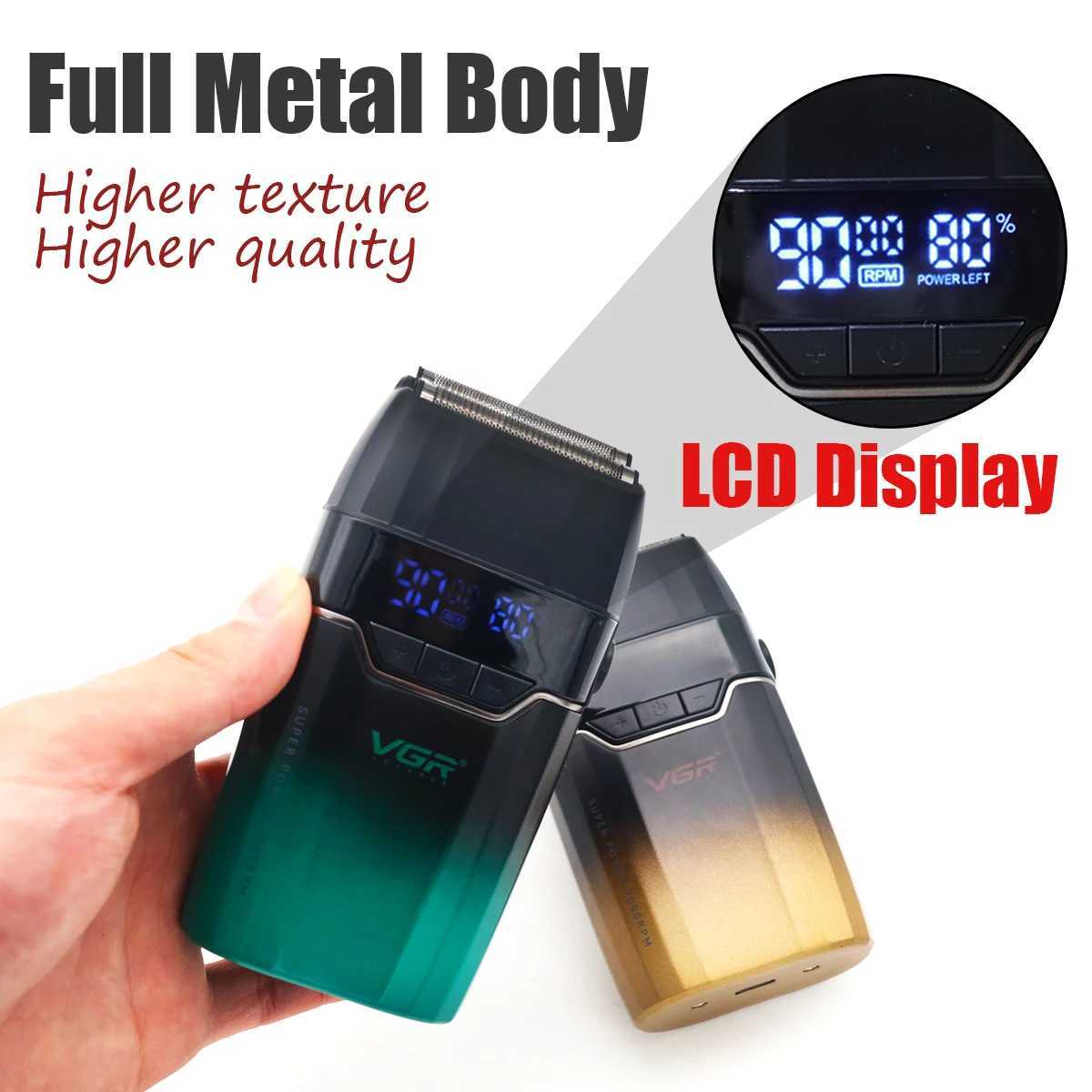 9000RPM VGR Professional Hair Clipper Kit for Men DLC Full Metal Professional Barber Machines 003 906 308 L251124