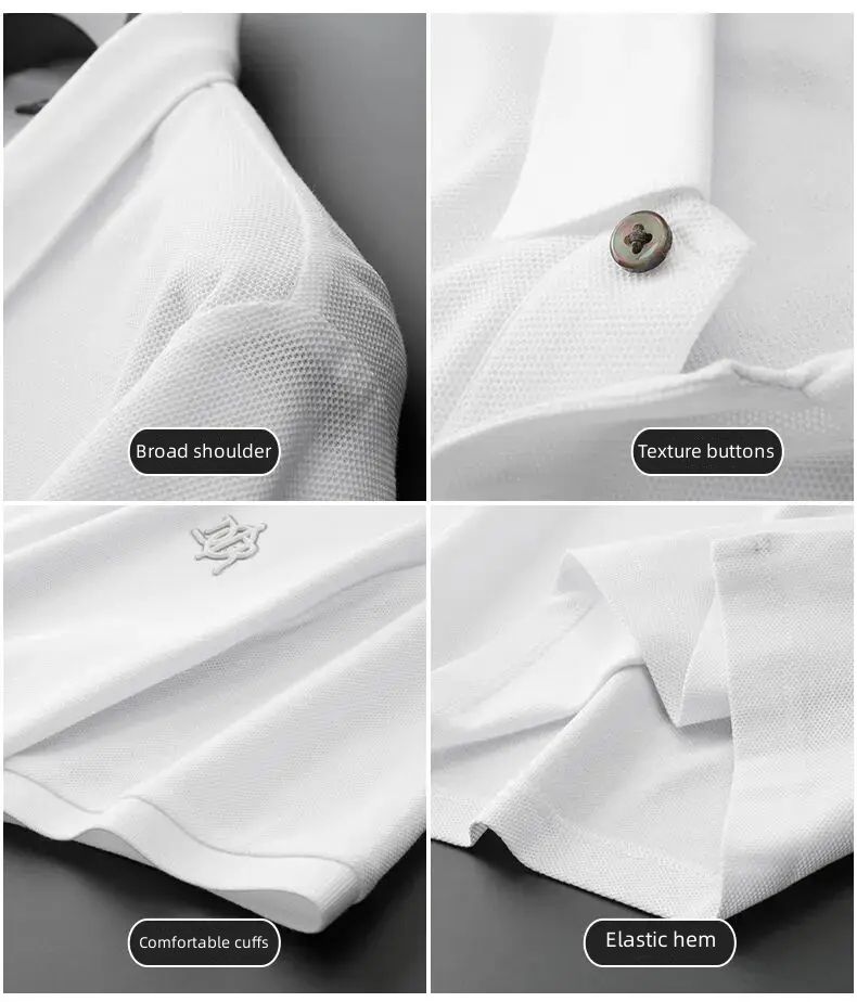 Men's Polos High End 100% Cotton Short Sleeve T-shirt Lapel Top 2025 Summer Designer Brand Embroidery Fashion Casual Polo Shirt