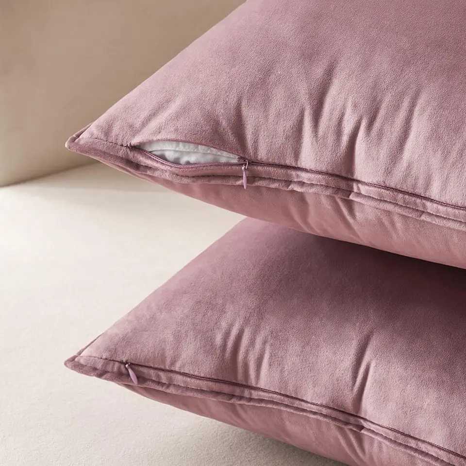 Mauve Velvet Cushion Covers for Sofa Nordic Gift Luxury Decorative Pillow Cover Ultra Soft Pillowcase 45x45cm 30x50cm Cojines G251124