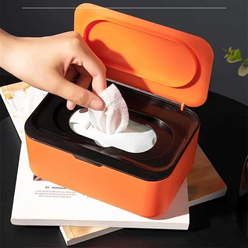 Wet Wipes Dispenser with Lid Dustproof Tissue Storage Box for Home Office Baby Wet Tissue Mask Storage Box Kitchen OrganizerM251124