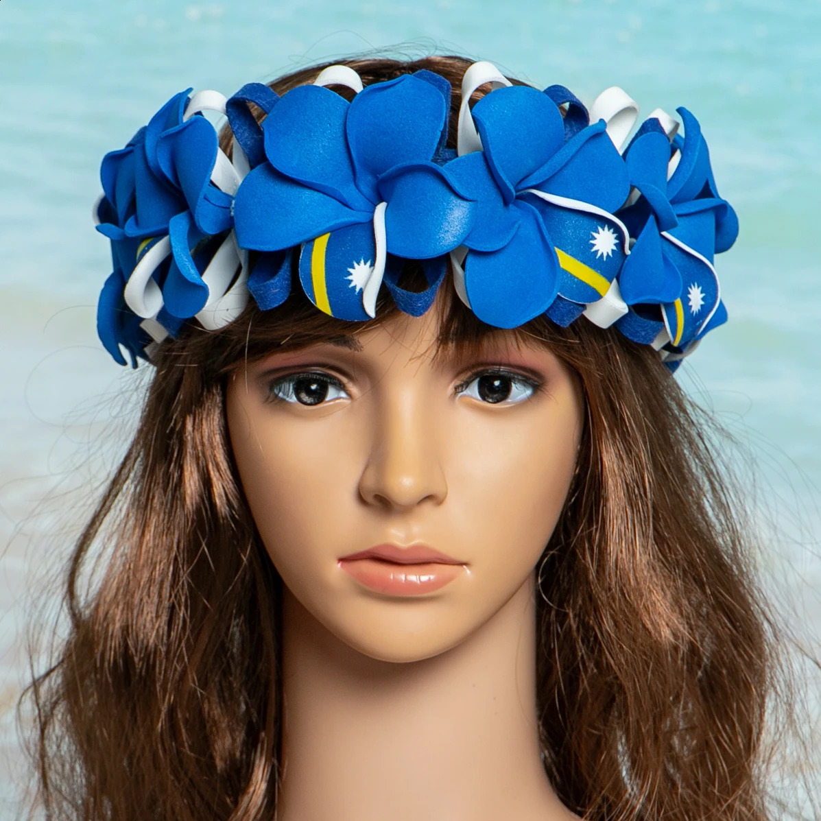 2025 Styles 64CM Artificial EVA Foam Plumeria Haku Leis Hawaii Styles Headband Hula Dance Hair Accessories 250420