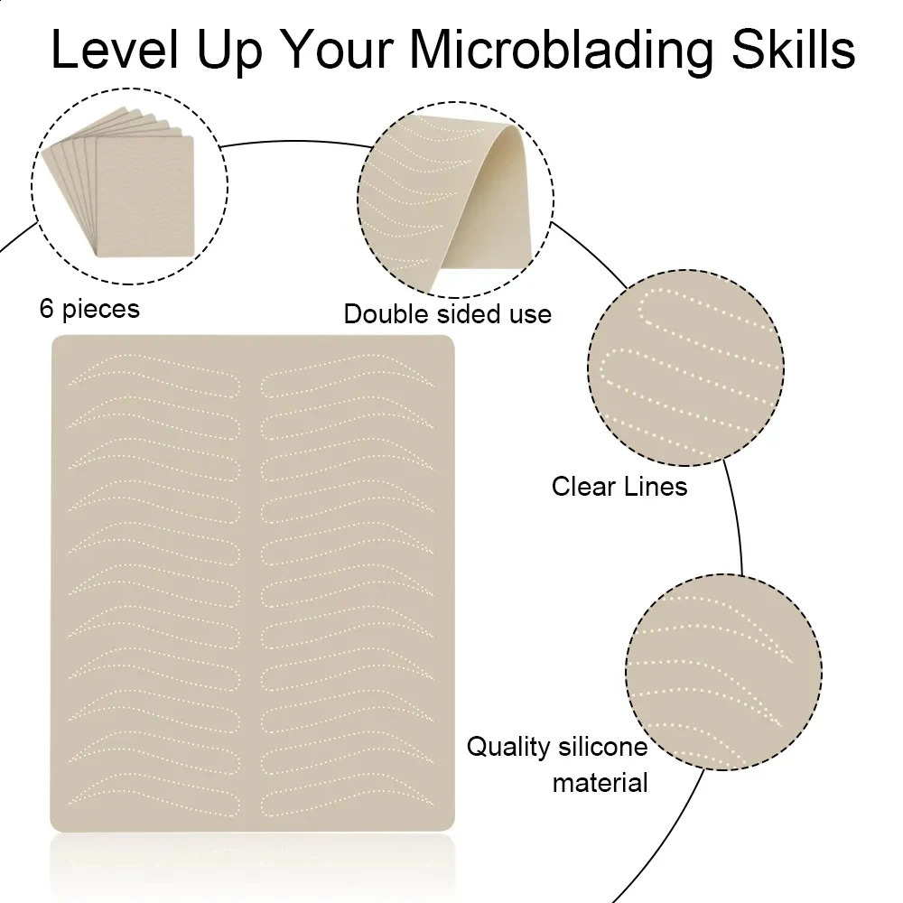 Eyebrow Practice Tattoo Skin Microblading Permanent Makeup Tattoo Skin Professional Training Fake Skin Tattoo Accessories Supply 250422