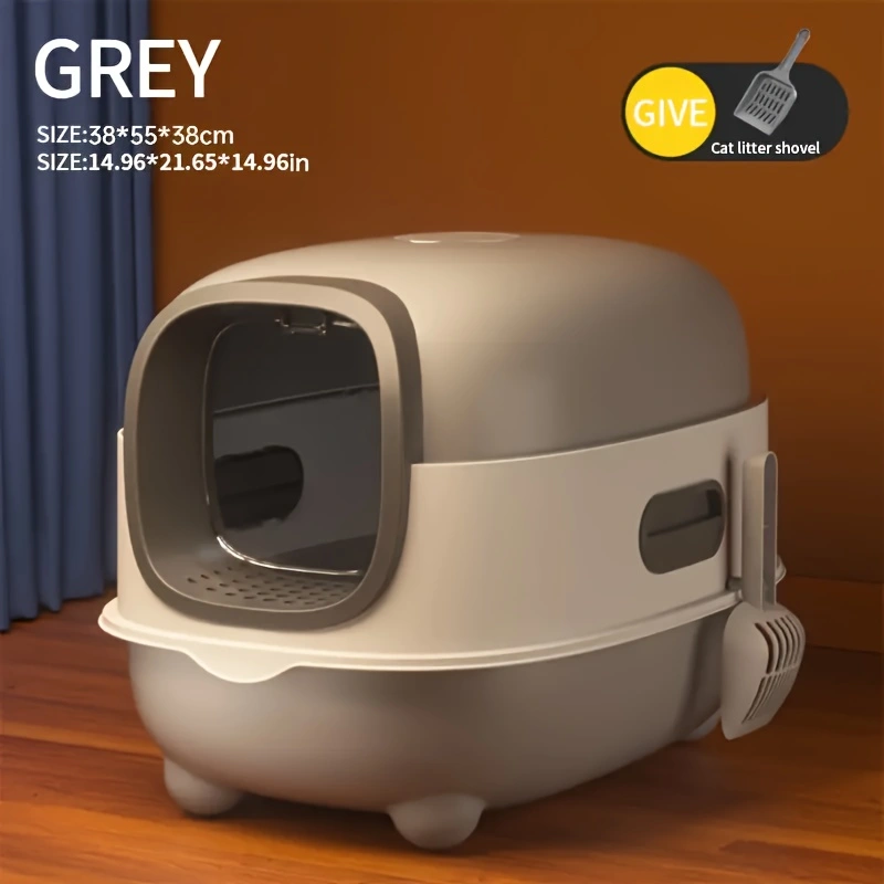 1pc 40lbs/18kg Cat Litter Box - Spacious, Foldable, Top-Entry Design, Anti-Splash &Odor-Control, ldeal for Multi-Cat Homes