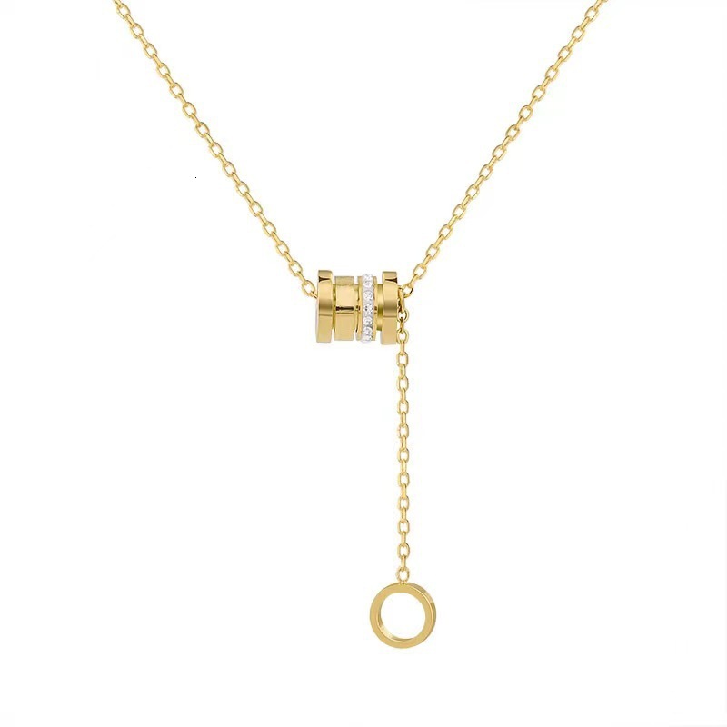 Top source light small waist necklace made of titanium steel that does not fade, niche design, women's neck temperament, collarbone chain pendant