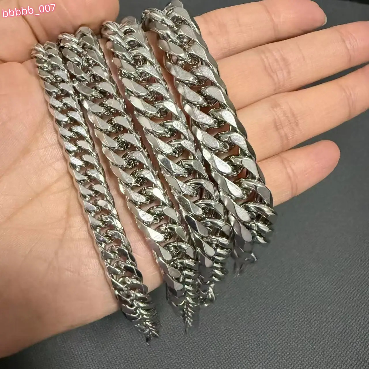 8MM-14MM Stainless Steel Cuban Link Chain Bracelet Necklace For Men Neck Choker Fashion Jewelry Accessories