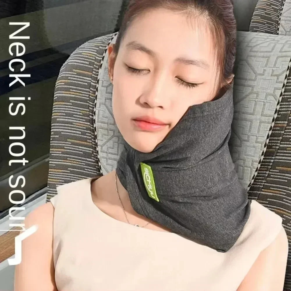Memory Foam Travel Neck Pillow-Lightweight Comfortable Airplane Neck Pillow Multi-functional Simple Practical Sleeping Pillows 250423