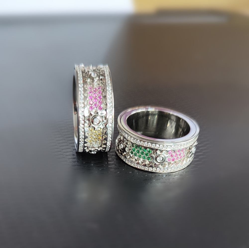 High Quality Designer ring for Woman man Ring Zirconia Engagement Titanium Steel Love Wedding Rings Sier Gold Fashion jewelry Gifts nice