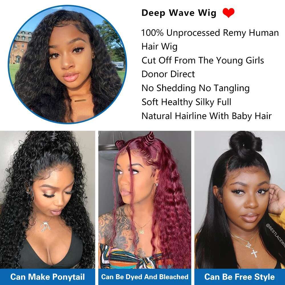 Closure Human Hair For Women X Lace Front Bleached Knots Wigs X Deep Wave Frontal Wig Tote Bag Tote Bag