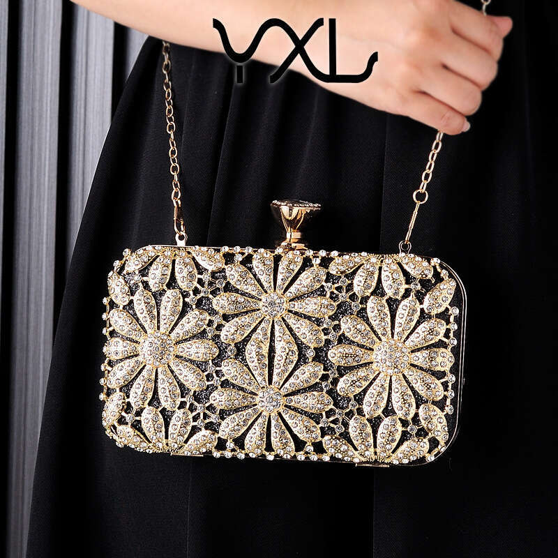 Dinner Bag Fashionable Sparkling Diamond Jewelry Dinner Rhinestone Dress Bag Hand Held Wedding Bride Bag KQ