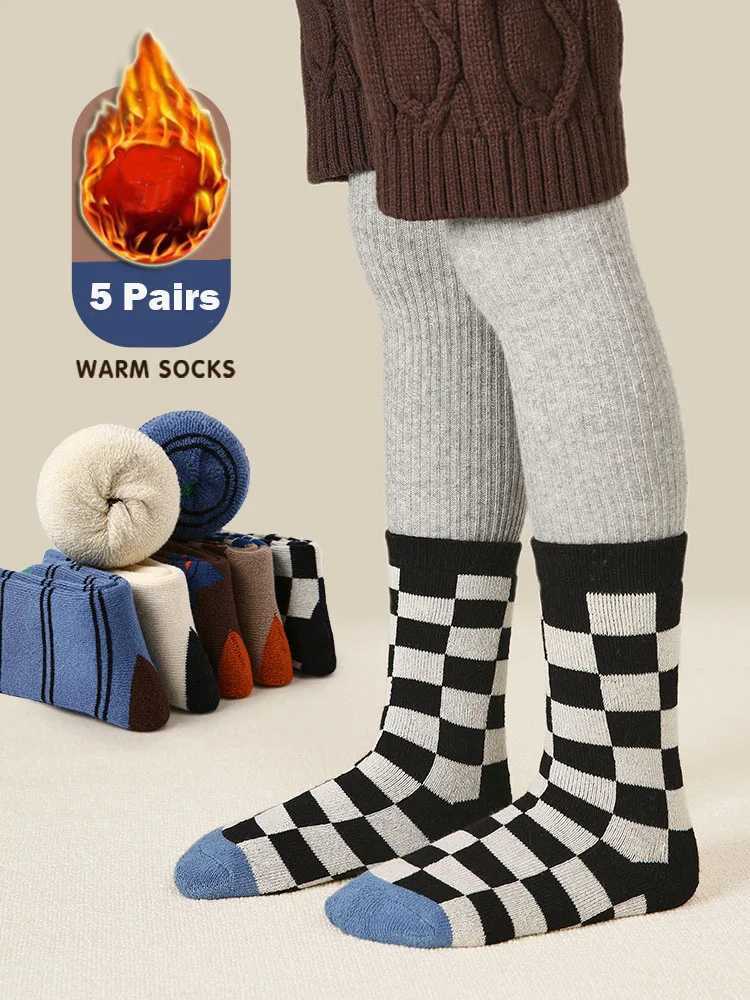 Kids Socks Winter Warm Enough Children Cotton Socks Baby Infant Plush Thicken Mid Calf Length 1-12T Girls Boys Socks Boot Sock G251124
