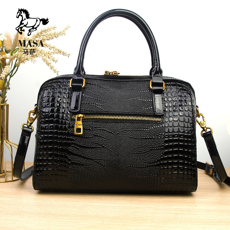 MASA Brand Fashion Versatile Texture Boston Pillow Light High End Handbag Women S Shoulder Tote Bag