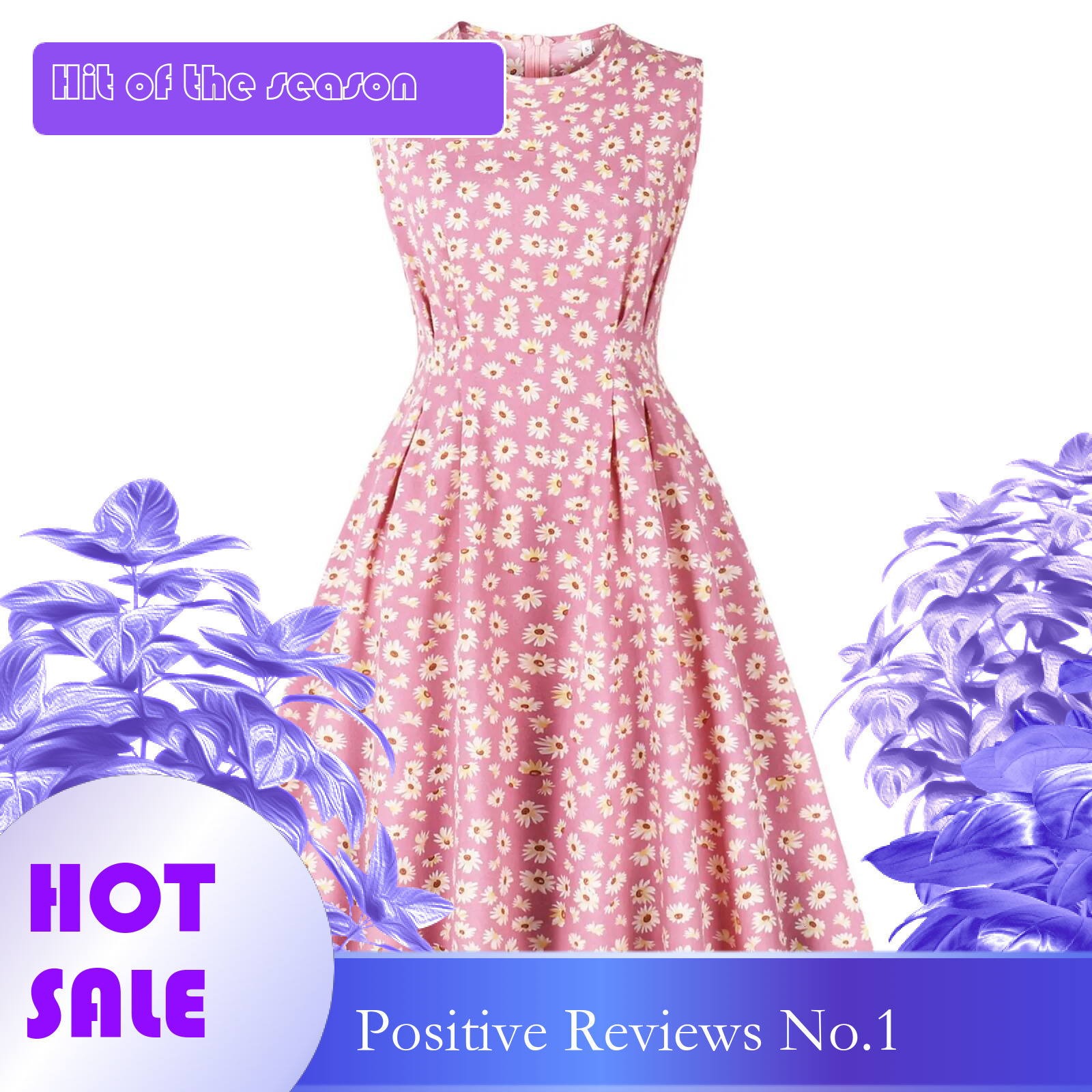 Dongdumaoyi Women High Waist Floral Print Dresses Holiday Casual Beach Long For Woman Sleeveless Dress Pink Summer