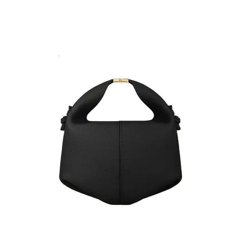 Designer Bag 2025 French Leather Crossbody Women - Convertible Bento Work Purse, Detachable Chain Commuter Bag With Dumpling Shape Design Luxury Bag