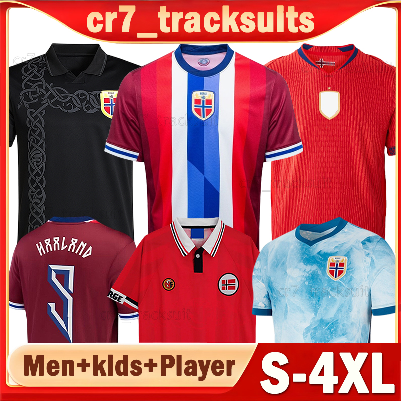 4XL 25 26 Norway national football team Soccer Jerseys HAALAND Retro 1998 SORLOTH AASGAARD 2025 Men Uniforms NUSA DONNUM Player Verison Football Shirts kids kits