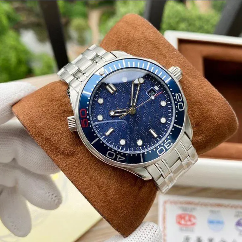 007Spitzenuhr Classic Design Mens Clone Watch Stainless Steel Rubber Bracelet Comes with Nightlight Waterproof Sapphire Glass Reloj Advanced of the line Montres