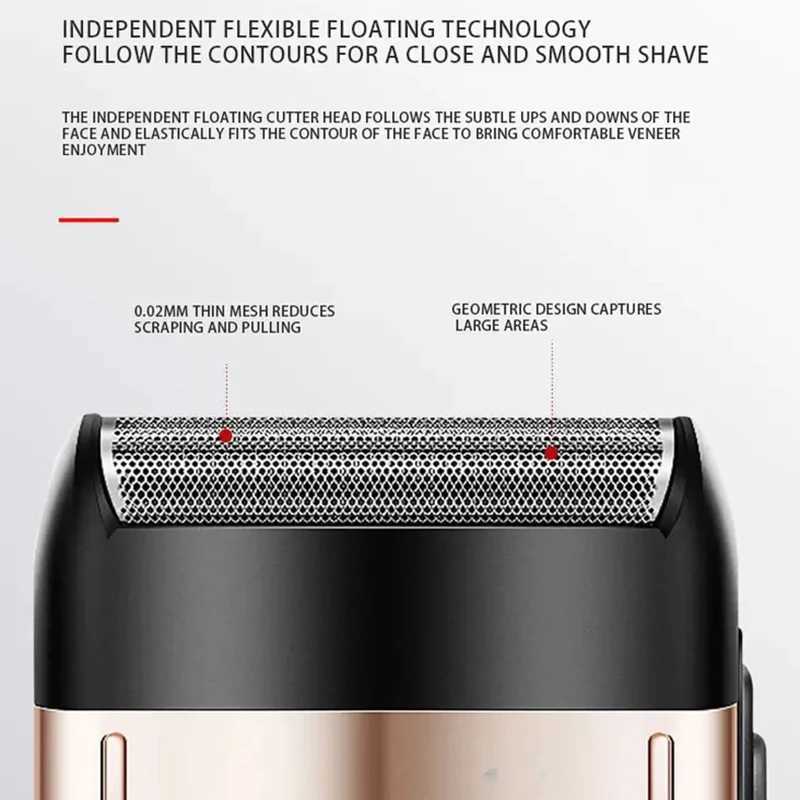 Kemei powerful rechargeable shaver for men foil electric shaver beard hair shaving head bald electric razor with extra mesh L251124