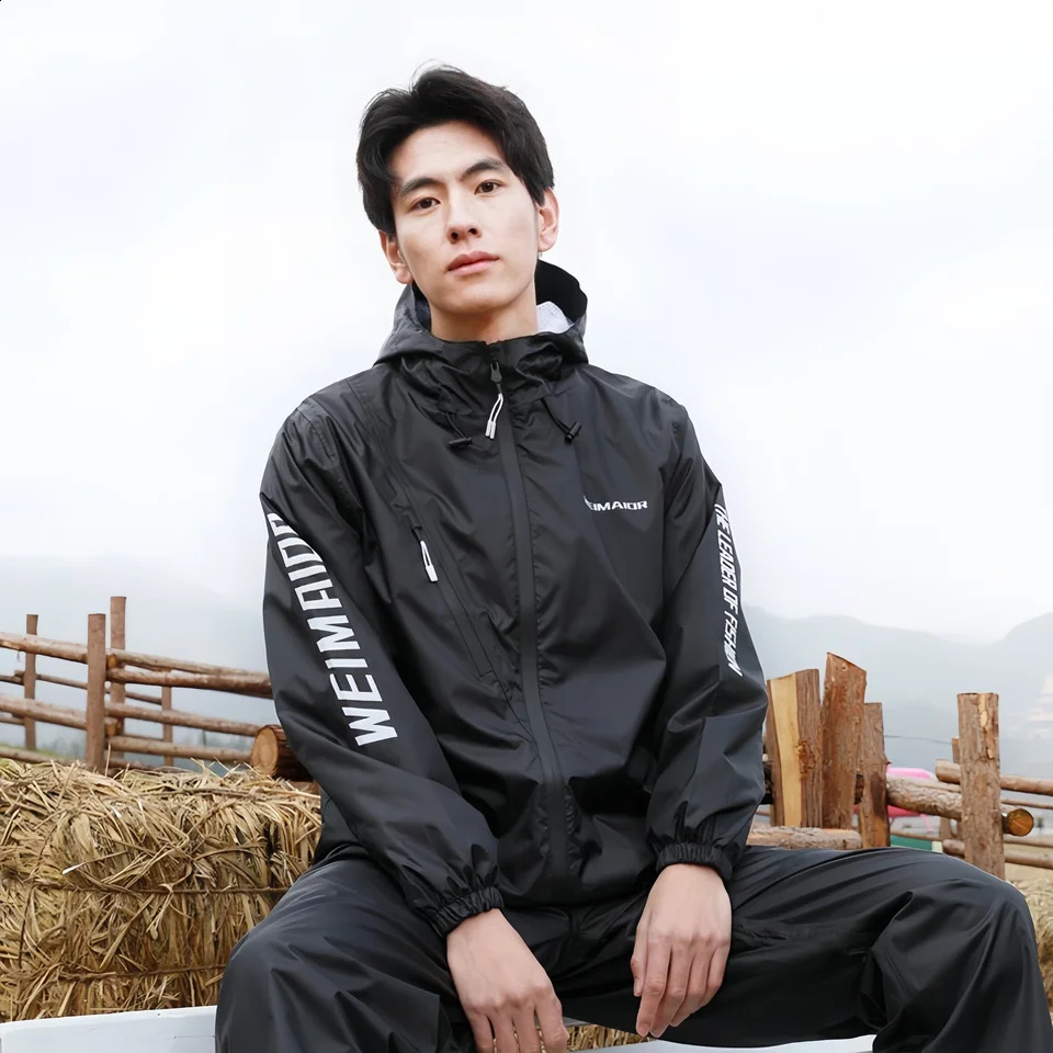 2025 Summer Ultra-thin Breathable Raincoat and Rainpants Set 250421