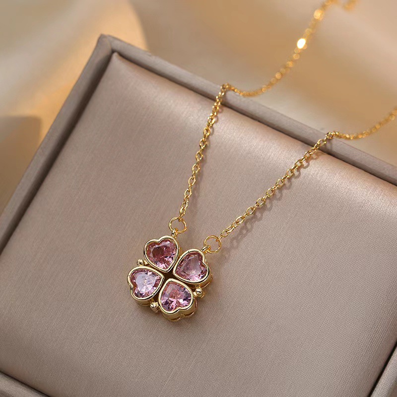 moissanite chain designer necklace designer necklace for woman diamond chain luxury jewelry women mens necklace heart linked to heart Foldable clavicl - view 3